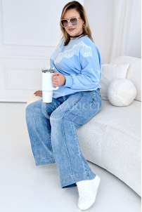 ZULE Jeans mit Gummibund & weitem Bein – hell & bequem