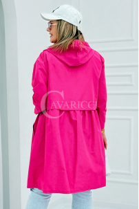 ALMIRA Frühlingsjacke mit Kapuze & Cape in Fuchsia