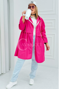 ALMIRA Frühlingsjacke mit Kapuze & Cape in Fuchsia
