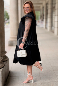 Sommer-Hemdblusenkleid DOROTEA – Oversize Schwarz