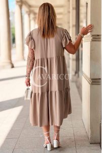 Sommer-Hemdblusenkleid DOROTEA – Oversize zum Knöpfen, Fango
