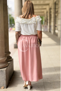 Romantischer Rock ZETA Rosa – Gummibund & Taschen