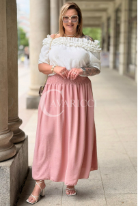 Romantischer Rock ZETA Rosa – Gummibund & Taschen