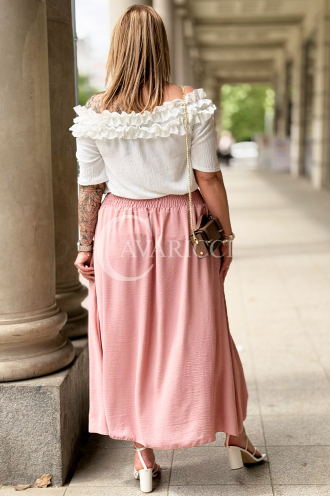 Romantischer Rock ZETA Rosa – Gummibund & Taschen