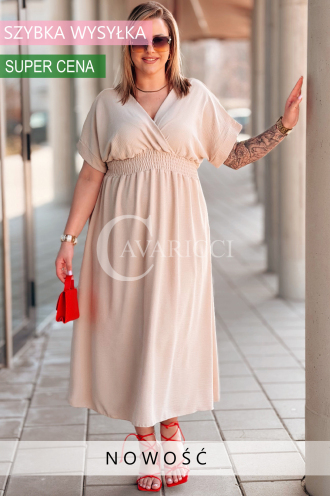 ISAIA Kleid in Beige – Große Größen | Cavaricci.de