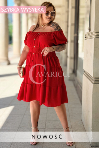 Kleid in Rot – Große Größen | Cavaricci.de