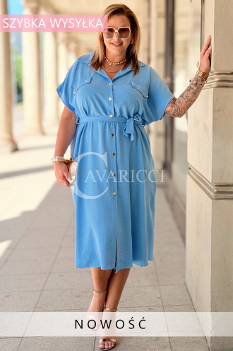 Kleid in Hellblau – Große Größen | Cavaricci.de