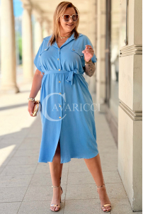 Kleid in Hellblau – Große Größen | Cavaricci.de
