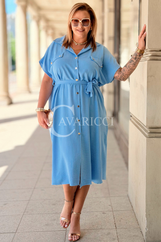 Kleid in Hellblau – Große Größen | Cavaricci.de