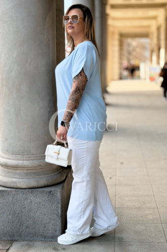 VANELLA Bluse in Hellblau – Große Größen | Cavaricci.de