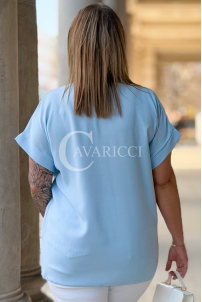 VANELLA Bluse in Hellblau – Große Größen | Cavaricci.de