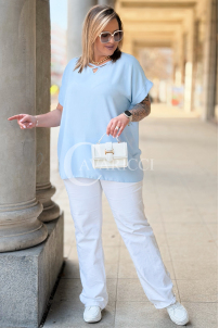 VANELLA Bluse in Hellblau – Große Größen | Cavaricci.de