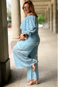 Jumpsuit in Hellblau – Große Größen | Cavaricci.de