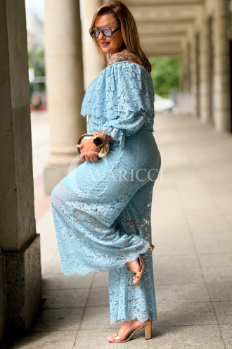Jumpsuit in Hellblau – Große Größen | Cavaricci.de
