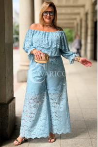 Jumpsuit in Hellblau – Große Größen | Cavaricci.de