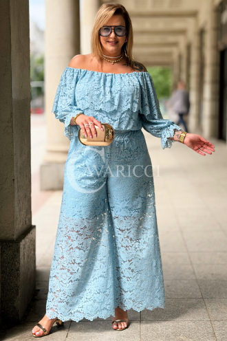 Jumpsuit in Hellblau – Große Größen | Cavaricci.de