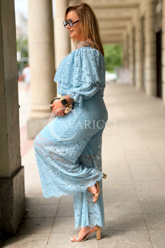 Jumpsuit in Hellblau – Große Größen | Cavaricci.de
