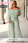 Spitzen-Komplett-Set WANESSA – Atemberaubendes Ausgehoutfit, Leichte Form und Gummizug-Taille Farbe Mint