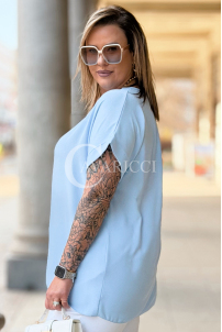 VANELLA Bluse in Hellblau – Große Größen | Cavaricci.de