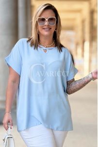 VANELLA Bluse in Hellblau – Große Größen | Cavaricci.de