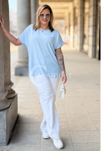 VANELLA Bluse in Hellblau – Große Größen | Cavaricci.de
