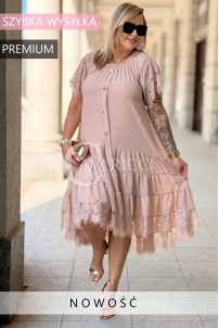 Kleid in Puderrosa – Große Größen | Cavaricci.de