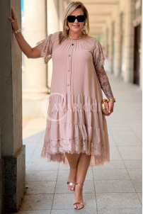 Kleid in Puderrosa – Große Größen | Cavaricci.de