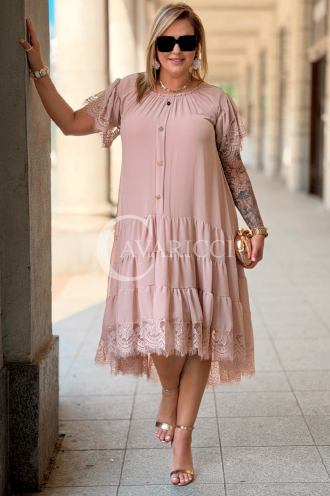 Kleid in Puderrosa – Große Größen | Cavaricci.de
