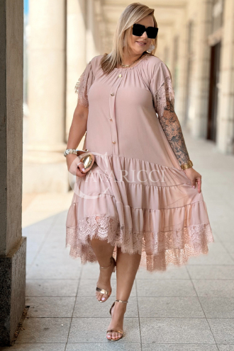 Kleid in Puderrosa – Große Größen | Cavaricci.de