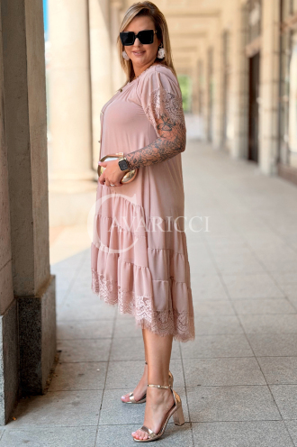 Kleid in Puderrosa – Große Größen | Cavaricci.de