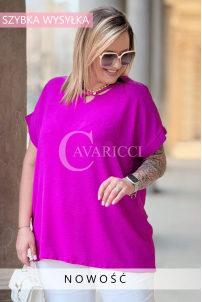 VANELLA Bluse in Fuchsia – Große Größen | Cavaricci.de