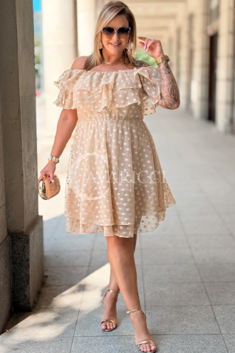 Kleid in Beige – Große Größen | Cavaricci.de