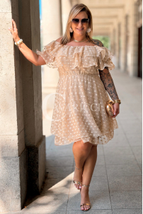 Kleid in Beige – Große Größen | Cavaricci.de