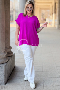 VANELLA Bluse in Fuchsia – Große Größen | Cavaricci.de