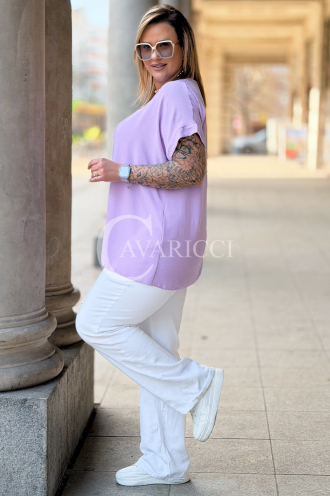 VANELLA Bluse in Flieder – Große Größen | Cavaricci.de
