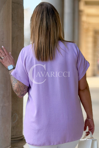 VANELLA Bluse in Flieder – Große Größen | Cavaricci.de