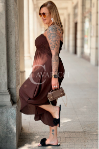 Jumpsuit Arianna Schokolade – Korsett & weite Beine