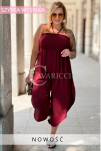 Jumpsuit Arianna Weinrot – Korsett & weite Beine