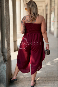 Jumpsuit Arianna Weinrot – Korsett & weite Beine
