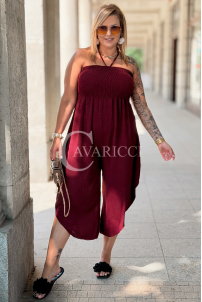 Jumpsuit Arianna Weinrot – Korsett & weite Beine