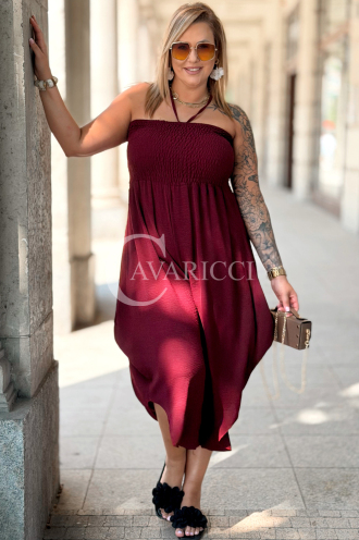 Jumpsuit Arianna Weinrot – Korsett & weite Beine