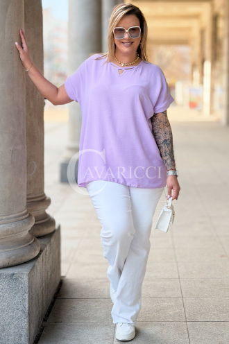 VANELLA Bluse in Flieder – Große Größen | Cavaricci.de