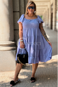 Kleid Antonella Lila – Puffärmel & Rüschenrock