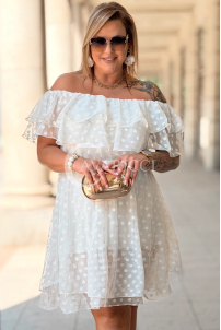 Kleid Carina – Romantisches Tüllkleid mit Polka Dots