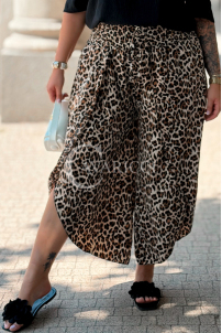 Zucco Hose Geparden-Print – weite Beine & elastischer Bund
