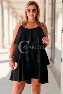 Kleid Franca Schwarz – Rüschen & feminine Details