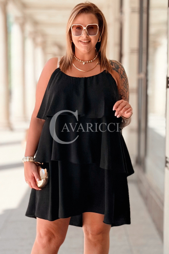 Kleid Franca Schwarz – Rüschen & feminine Details