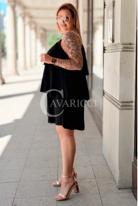 Kleid Franca Schwarz – Rüschen & feminine Details