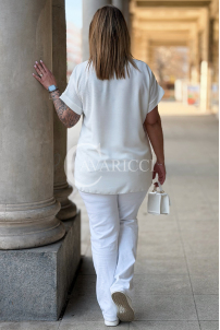 VANELLA Bluse in Weiß – Große Größen | Cavaricci.de