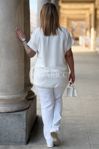 VANELLA Bluse in Weiß – Große Größen | Cavaricci.de